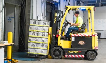 Forklift truck in Logistics Company