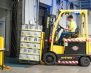 Forklift truck in Logistics Company