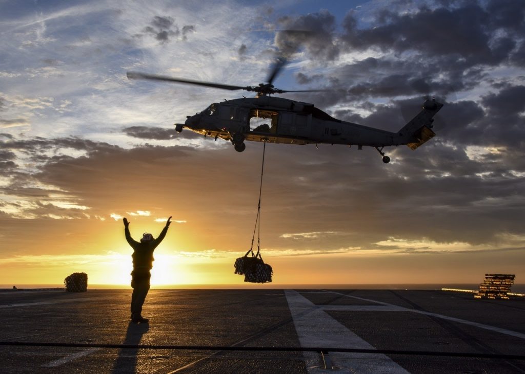 Helicopter on a third party logistics service